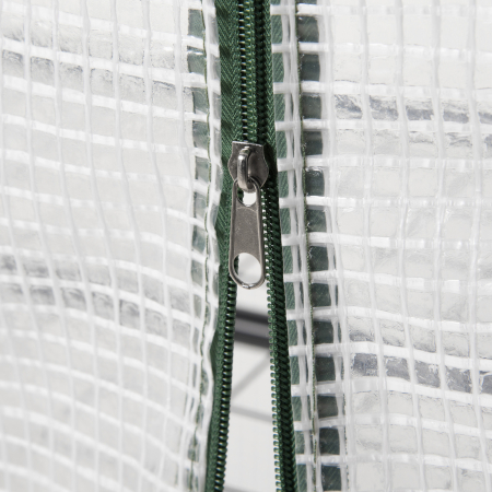   Sera verticala cu etajera cu 4 rafturi, sera pentru balcon si terasa din otel si PE alb, 70x50x160cm [8]