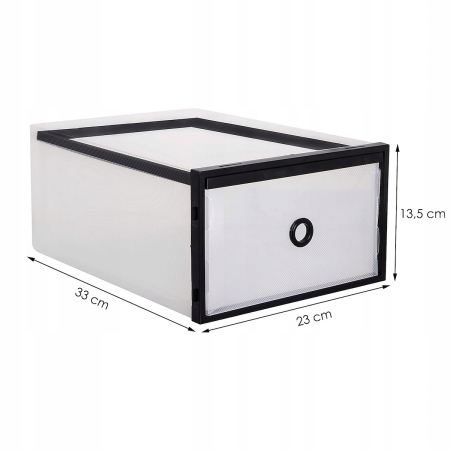 Set 10 cutii organizare pentru pantofi, 33x23x13, transparent [3]