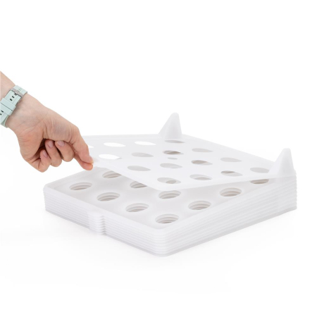 Set 10 organizatoare pentru separare si depozitare haine, stivuibile, 26x32 cm, alb [11]