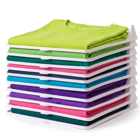 Dormitor & birou - Set 10 organizatoare pentru separare si depozitare haine, stivuibile, 26x32 cm, alb