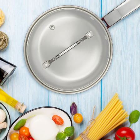 Set 10 piese Tefal Intuition B864SA74, cratita cu maner de 16 cm, cratite si oale cu manere 18/20/22/24 cm, otel inoxidabil, inductie, 5 capac [9]