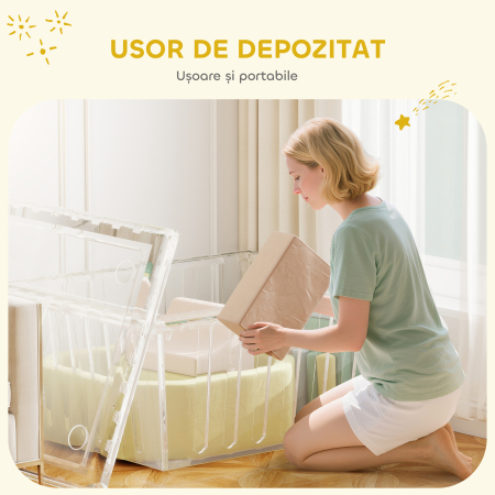  Set 15 Blocuri de Constructii Moi Modulabile pentru Copii cu 200 de Mingi pentru Uz Intern, Multicolor [7]