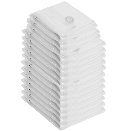 Organizare - Set 15 saci de vidat haine, 2 dimensiuni diferite, transparent