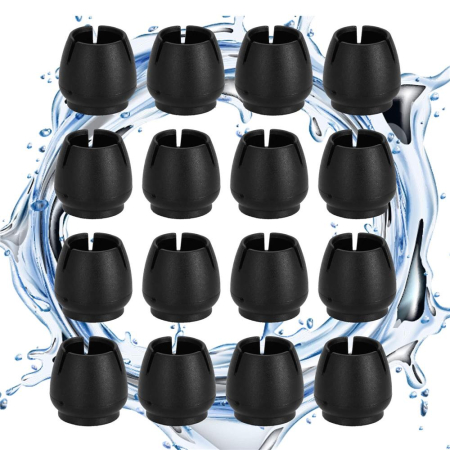 Set 16 protectii pentru picioare de mobilier cu baza din fetru, Ø14-16 mm, negru [32]