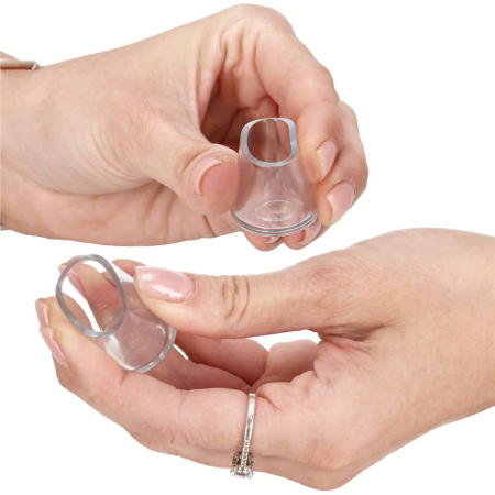 Set 16 protectii pentru picioare de mobilier, silicon PVC, Ø18 mm, transparent [23]