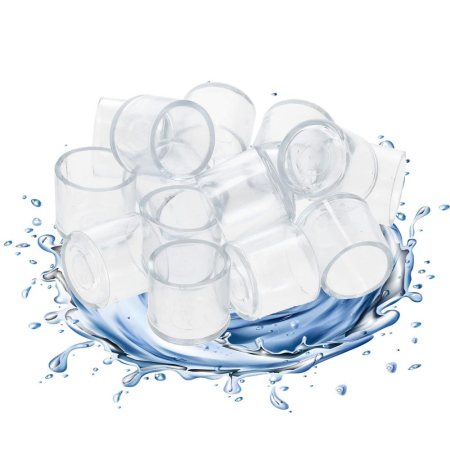 Set 16 protectii pentru picioare de mobilier, silicon PVC, Ø18 mm, transparent [17]
