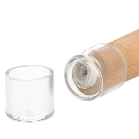 Set 16 protectii pentru picioare de mobilier, silicon PVC, Ø18 mm, transparent [14]