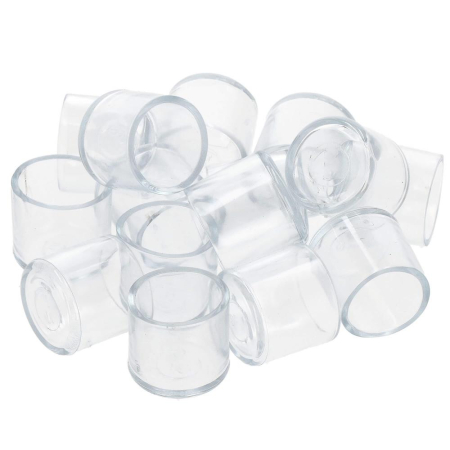 Set 16 protectii pentru picioare de mobilier, silicon PVC, Ø18 mm, transparent [13]