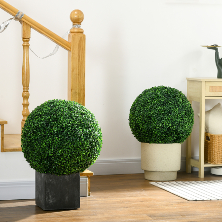  Set 2 Bile Topiary Buxus - Plante Artificiale pentru Casa & Gradina [1]
