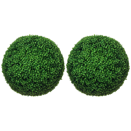 Living & hol -  Set 2 Bile Topiary Buxus - Plante Artificiale pentru Casa & Gradina