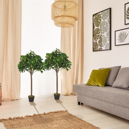  Set 2 Dafini Artificiali 120 cm - Pentru Interior & Exterior [1]