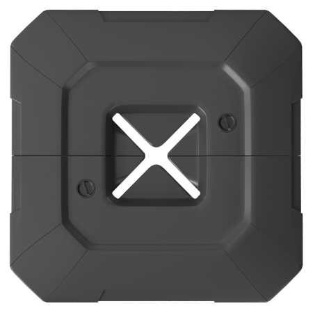 Prelate, pavilioane, umbrele terasa -  Set 2 Greutati pentru Baza Umbrela cu Brat Lateral din HDPE, Reumplibile pana la 105 kg, 101x101x12 cm, Negru