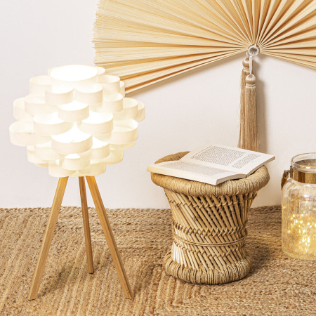 Set 2 masute cafea Atmosphera Corde din bambus, 30 cm si 37cm, bej [4]