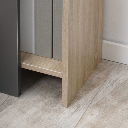  Set 2 Noptiere Moderne - Gri cu Polita Deschisa [6]