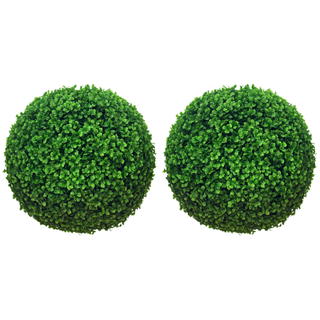 Living & hol -  Set 2 Plante Artificiale - Boxwood Ø40 cm, Decor Verde Natural