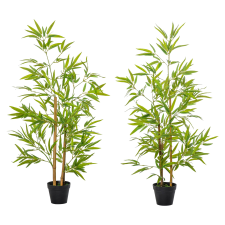 Plante artificiale -  Set 2 Plante Bambus Artificiale - 120 cm cu Ghiveci
