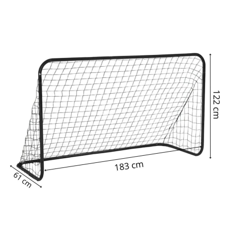 Set 2 porti de fotbal metalice, 122x183cm, profil 25mm, cu elemente de fixare [13]