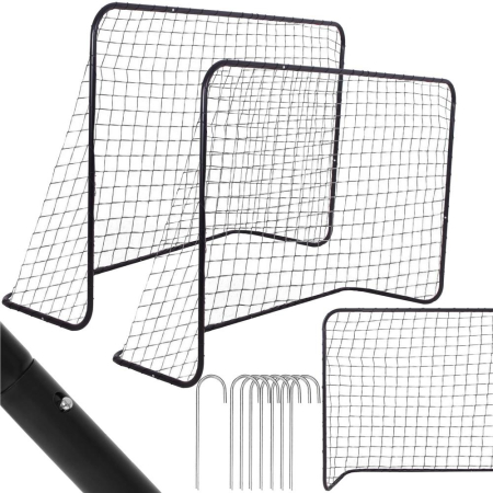 Set 2 porti de fotbal metalice, 122x183cm, profil 25mm, cu elemente de fixare [4]