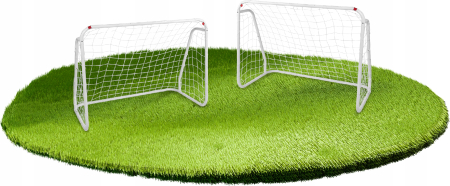 Set 2 porti de fotbal metalice, 96x124cm, profil 28mm, cu elemente de fixare [1]