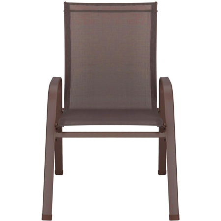 Set 2 scaune gradina, cadru metalic, textilene, maxim 120 kg, 92x53x72 cm, maro [27]