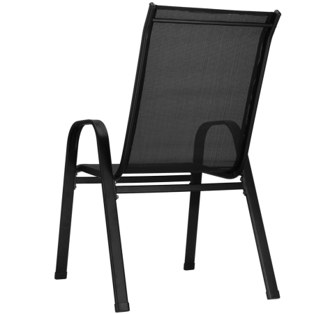 Set 2 scaune gradina, cadru metalic, textilene, maxim 120 kg, 92x53x72 cm, negru [19]