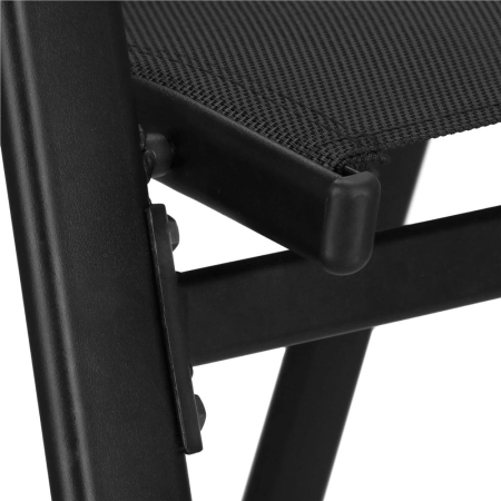 Set 2 scaune gradina, cadru metalic, textilene, maxim 120 kg, 92x53x72 cm, negru [6]