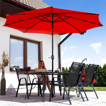 Set 2 scaune gradina, cadru metalic, textilene, maxim 120 kg, 92x53x72 cm, negru [27]