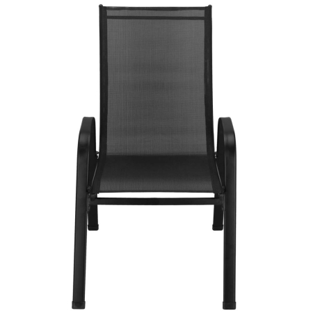 Set 2 scaune gradina, cadru metalic, textilene, maxim 120 kg, 92x53x72 cm, negru [12]