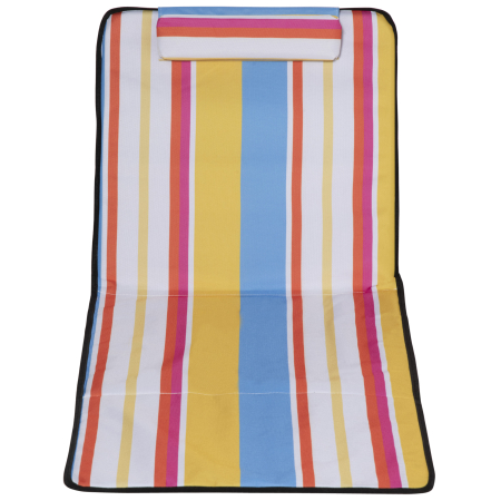  Set 2 sezlonguri de Plaja Rabatabile cu Spatar Reglabil si Tetiera, 53x124x35-45 cm, Multicolor [7]