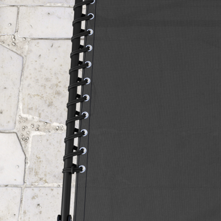 Set 2 sezlonguri din Otel cu Spatar Reglabil, 189x58x30 cm, Negru [7]