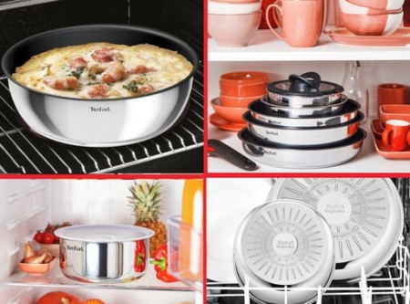 Set 20 piese Tefal Ingenio Emotion L897SJ04, oala 16 / 18 / 20 cm, cratita 24 cm, tigaie 22 / 26 / 28 cm, wok 26 cm, 2 manere detasabile, 2 spatule,  [3]