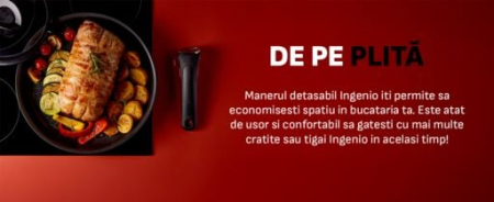 Set 20 piese Tefal Ingenio Emotion L897SJ04, oala 16 / 18 / 20 cm, cratita 24 cm, tigaie 22 / 26 / 28 cm, wok 26 cm, 2 manere detasabile, 2 spatule,  [4]