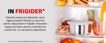Set 20 piese Tefal Ingenio Emotion L897SJ04, oala 16 / 18 / 20 cm, cratita 24 cm, tigaie 22 / 26 / 28 cm, wok 26 cm, 2 manere detasabile, 2 spatule,  [5]