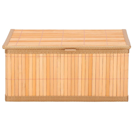 Set 3 cutii organizatoare din bambus, cu capac, diverse dimensiuni, maro [7]