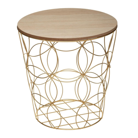 Set 3 masute cafea Atmosphera Kumi, structura metal, diametru 37, 41 si 46 cm, auriu [4]