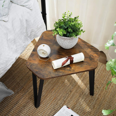 Set 3 mese de cafea suprapozabile, stil industrial, diametru 40, 51 si 59 cm, maro rustic [5]