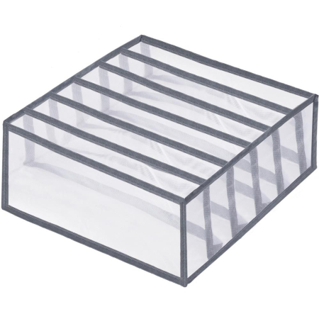 Set 3 organizatoare sertar pliabile pentru sosete/lenjerie, gri [3]