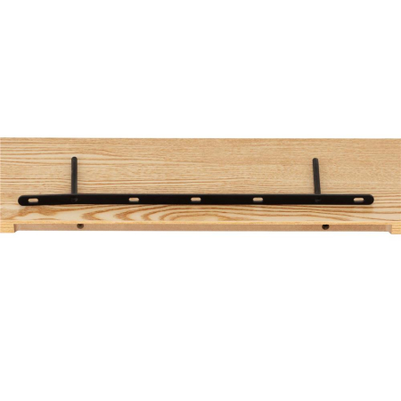 Set 3 rafturi plutitoare perete mdf suport metalic 30 45 60 cm, 15 cm adancime, design modern, maro [12]