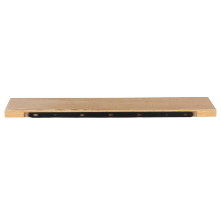 Set 3 rafturi plutitoare perete mdf suport metalic 30 45 60 cm, 15 cm adancime, design modern, maro [7]