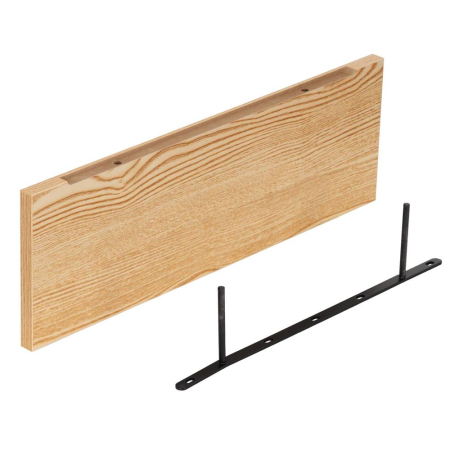 Set 3 rafturi plutitoare perete mdf suport metalic 30 45 60 cm, 15 cm adancime, design modern, maro [11]