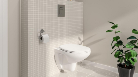 Set 3in1 cadru WC Grohe 39930000, 1130 mm, 500 mm, 90, 110 mm, 2 moduri spalare, incastrat, clapeta crom [5]
