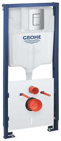 Toalete - Set 3in1 cadru WC Grohe 39930000, 1130 mm, 500 mm, 90, 110 mm, 2 moduri spalare, incastrat, clapeta crom