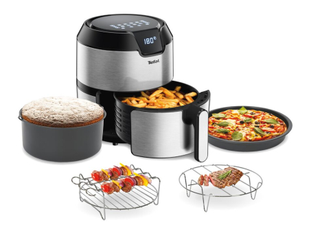 Set 4 accesorii Tefal XA112010, 17 cm, compatibile cu friteuzele cu aer cald Easy Fry XL, tava pentru pizza, vas pentru copt, gratar pentru friptur� [8]