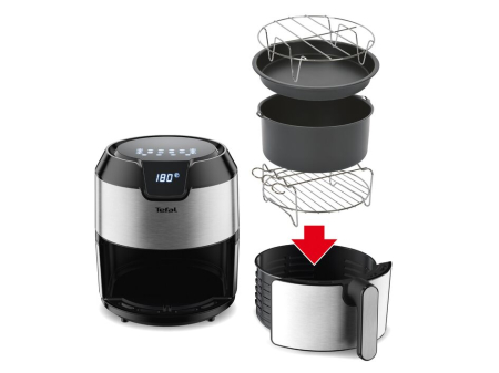 Set 4 accesorii Tefal XA113010, 20 cm, compatibile cu friteuzele Easy Fry XXL, tava pentru pizza, vas pentru copt, gratar pentru friptura, suport p [7]