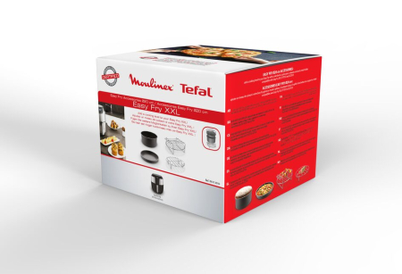 Set 4 accesorii Tefal XA113010, 20 cm, compatibile cu friteuzele Easy Fry XXL, tava pentru pizza, vas pentru copt, gratar pentru friptura, suport p [9]