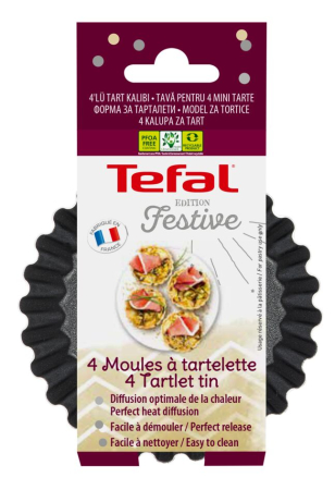 Set 4 forme pentru copt briose Tefal PerfectBake J5558102, 11 cm, invelis antiaderent [3]
