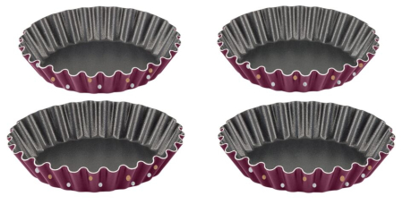 Ustensile bucatarie - Set 4 forme pentru copt briose Tefal PerfectBake J5558102, 11 cm, invelis antiaderent