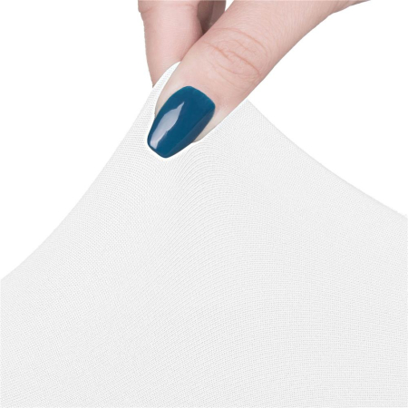 Set 4 huse universale scaune evenimente poliester spandex, marime universala, banda elastica, alb [9]