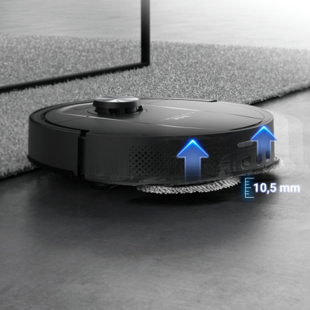 Set 4 lavete mop Rowenta ZR954A03, pentru aspiratoare robot X-Plorer S575 MAX / S580 MAX, lavabile, gri [3]