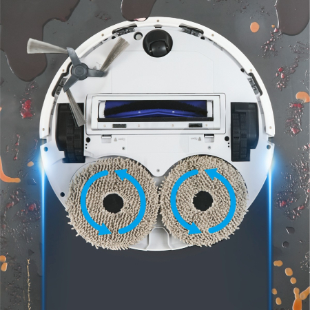 Set 4 lavete mop Rowenta ZR954A03, pentru aspiratoare robot X-Plorer S575 MAX / S580 MAX, lavabile, gri [4]